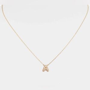 BP. | Pavé Crystal Initial Necklace - “A”